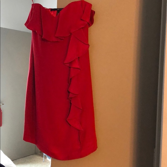 Jay Godfrey Red Strapless Dress - Picture 2 of 7